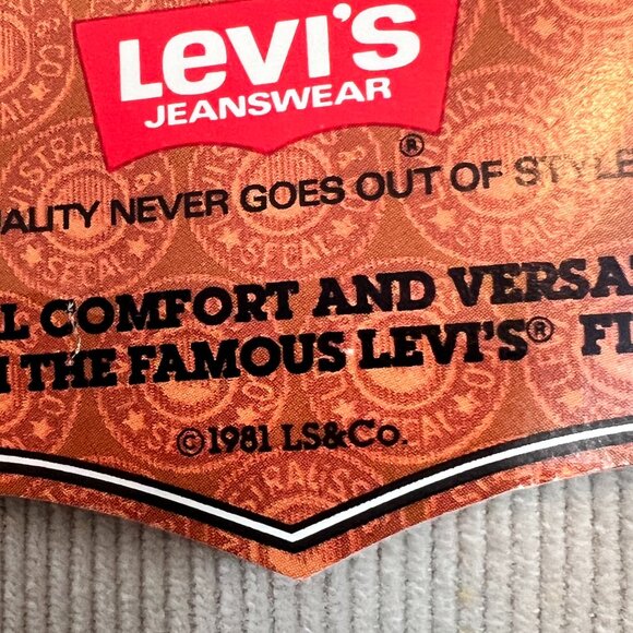 Vintage 1980s Levi's 519 Corduroy Pants Straight Leg Beige USA Made 34x36 NEW - Picture 5 of 5